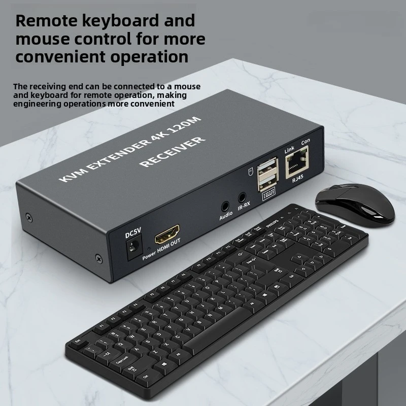 HD RJ45 4K HD KVM Extender Cat6 120M HD KVM Ethernet Extender audio Kit over Lan Ethernet Extender For PS4 TV PC