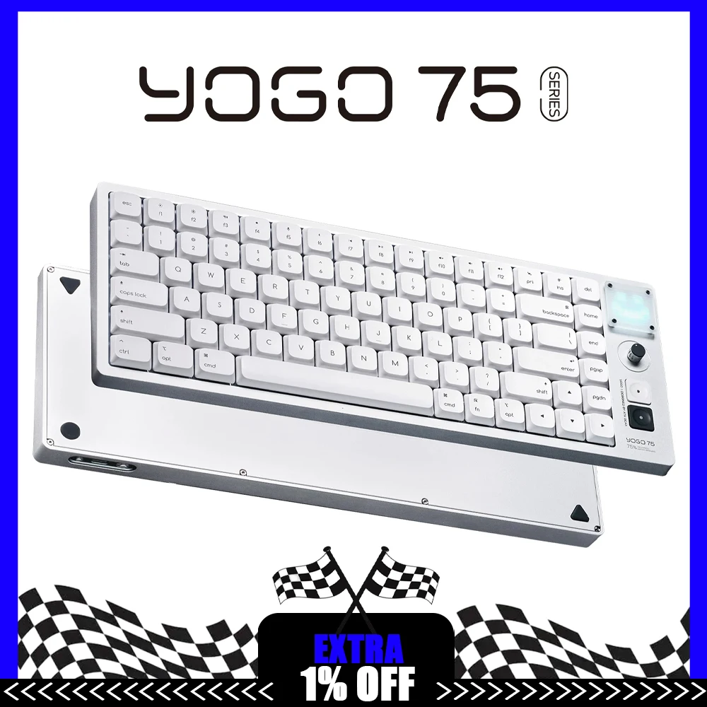 Atk YOGO 75 Series Low-Profile Mechanical Keyboard 3Mode Wireless Office Keyboard For Windows/MacOS/Linux/Android