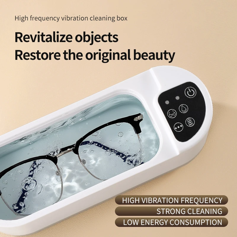 2026 New Small Household Large Capacity Dental Jewelry Cleaner Multifunctional Vibration Cleaning Machine Type-C Charging