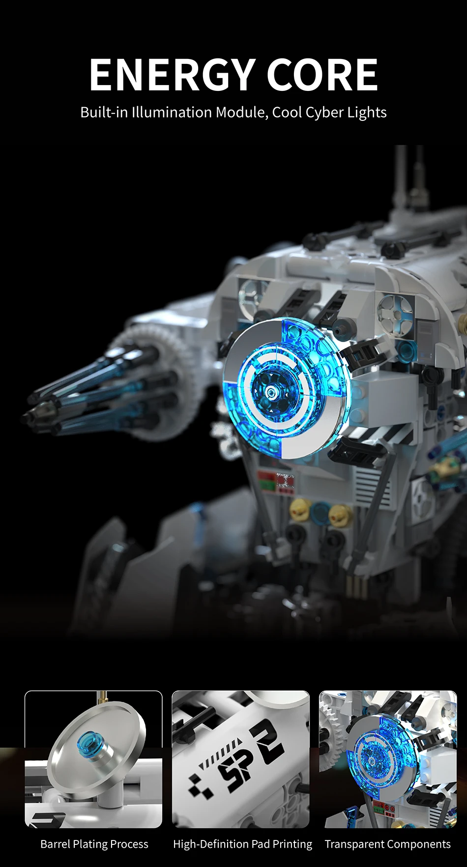 Technical Programming Hexapod Robot Science Fiction War Machine Building Blocks City Remote Control Robots MOC Bricks Toys Gift