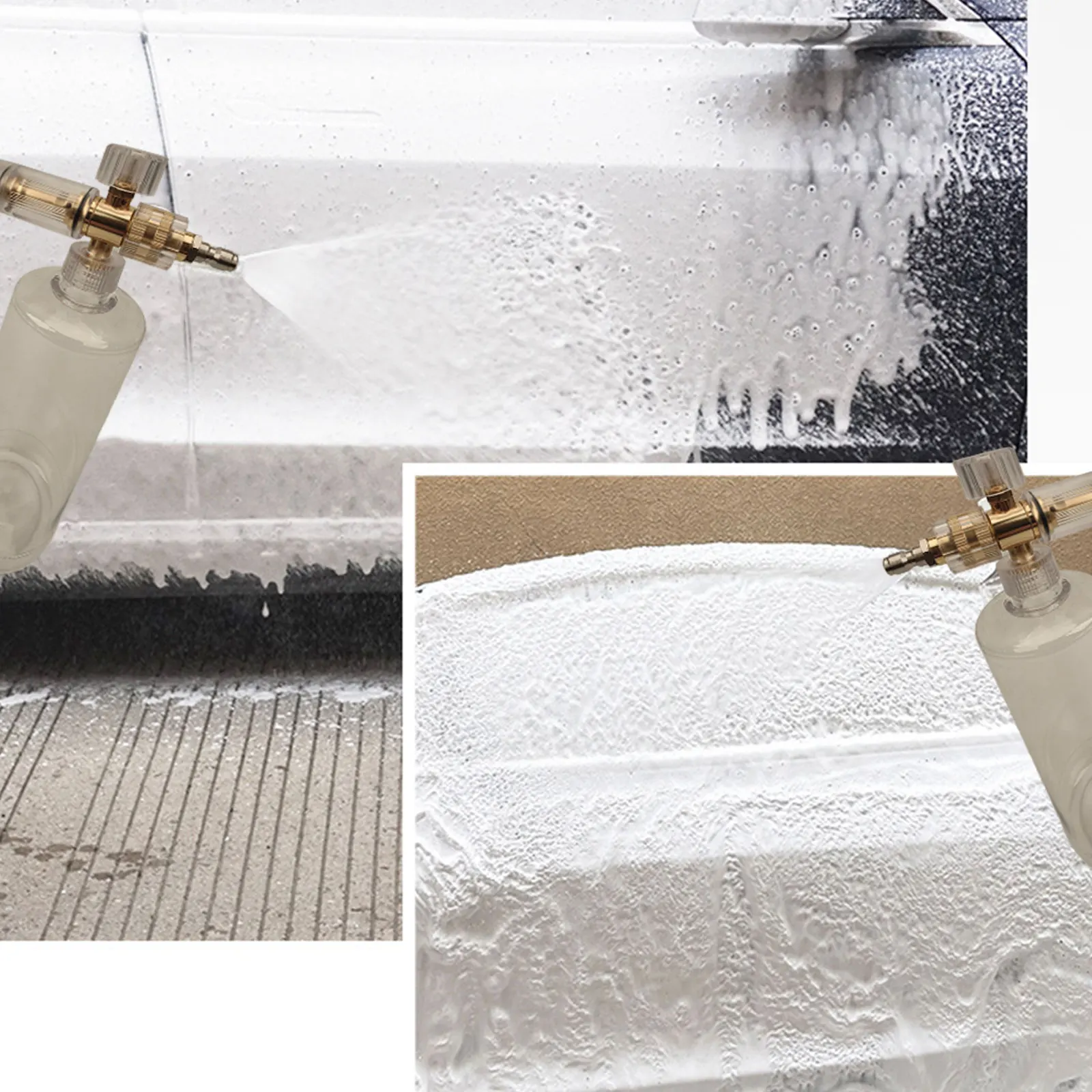 Foamer Jet Bottle Transparent Snow Foam Lance Washer High Pressure Adjustable Spray Angle Watering Cleaning Tool for Car Truck