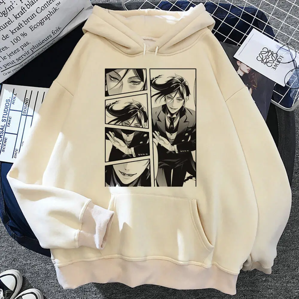 Black Butler hoodie winter clothes for teens trendy Y2K Japanese women sweatshirts hoddie Japanese patterned anime graphic