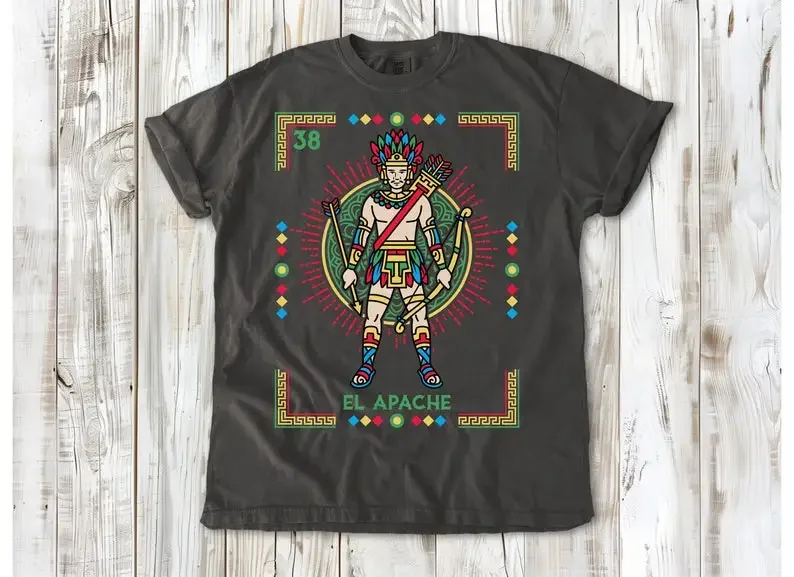 El Apache Lotería T-Shirt, Mexican Bingo Card Tee