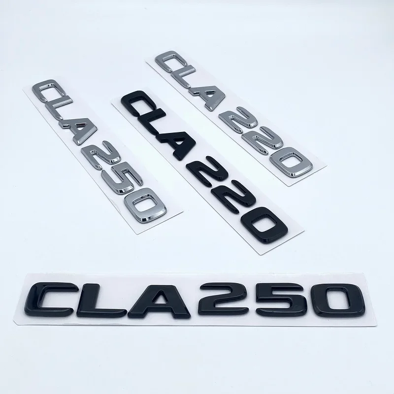 

3D Letters CLA180 CLA200 CLA220 CLA250 CLA260 4Matic ABS Emblem for Mercedes Benz C118 W117 Car Fender Trunk Rear Logo Sticker