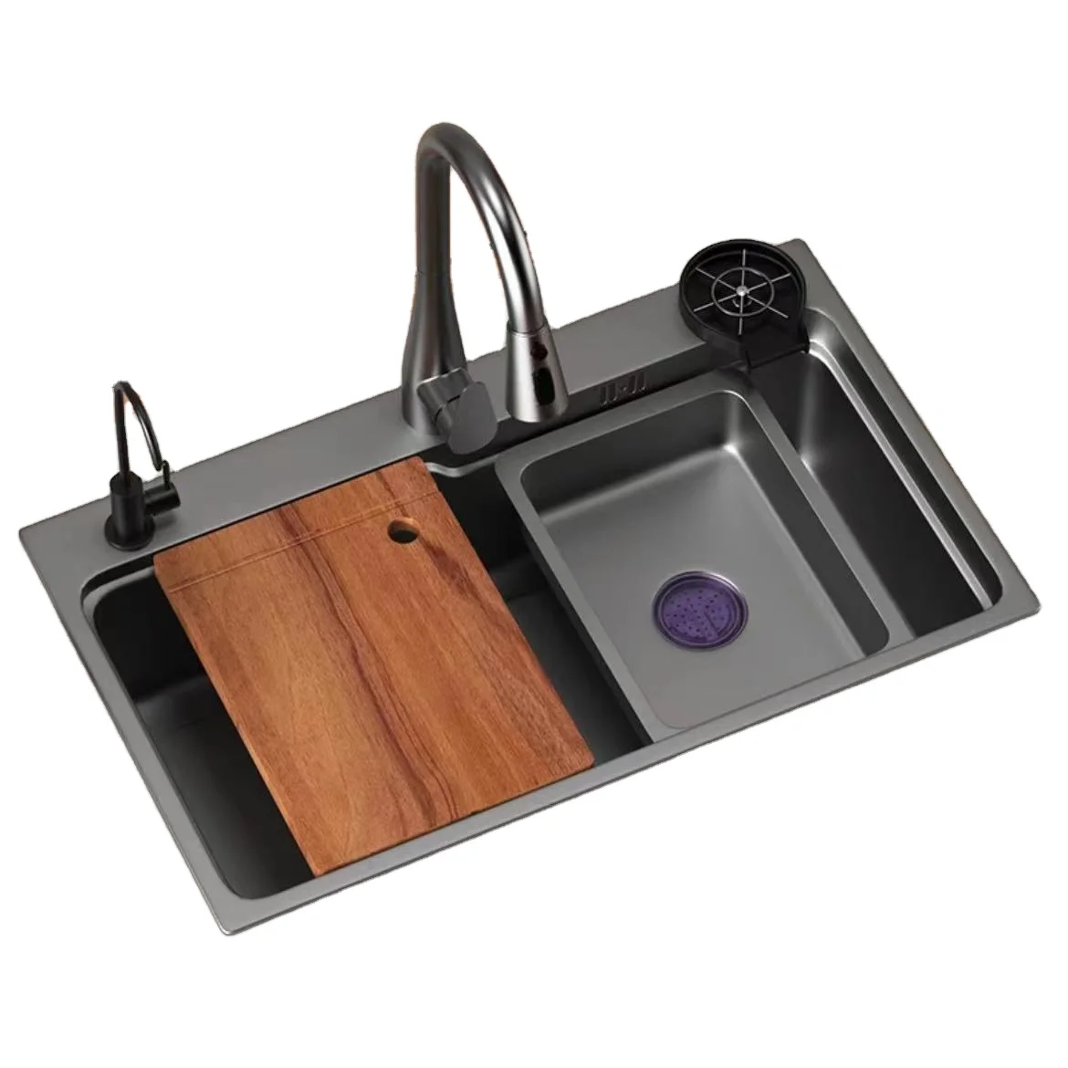 

China factory direct sales stainless steel single bowl kitchen sink with tray