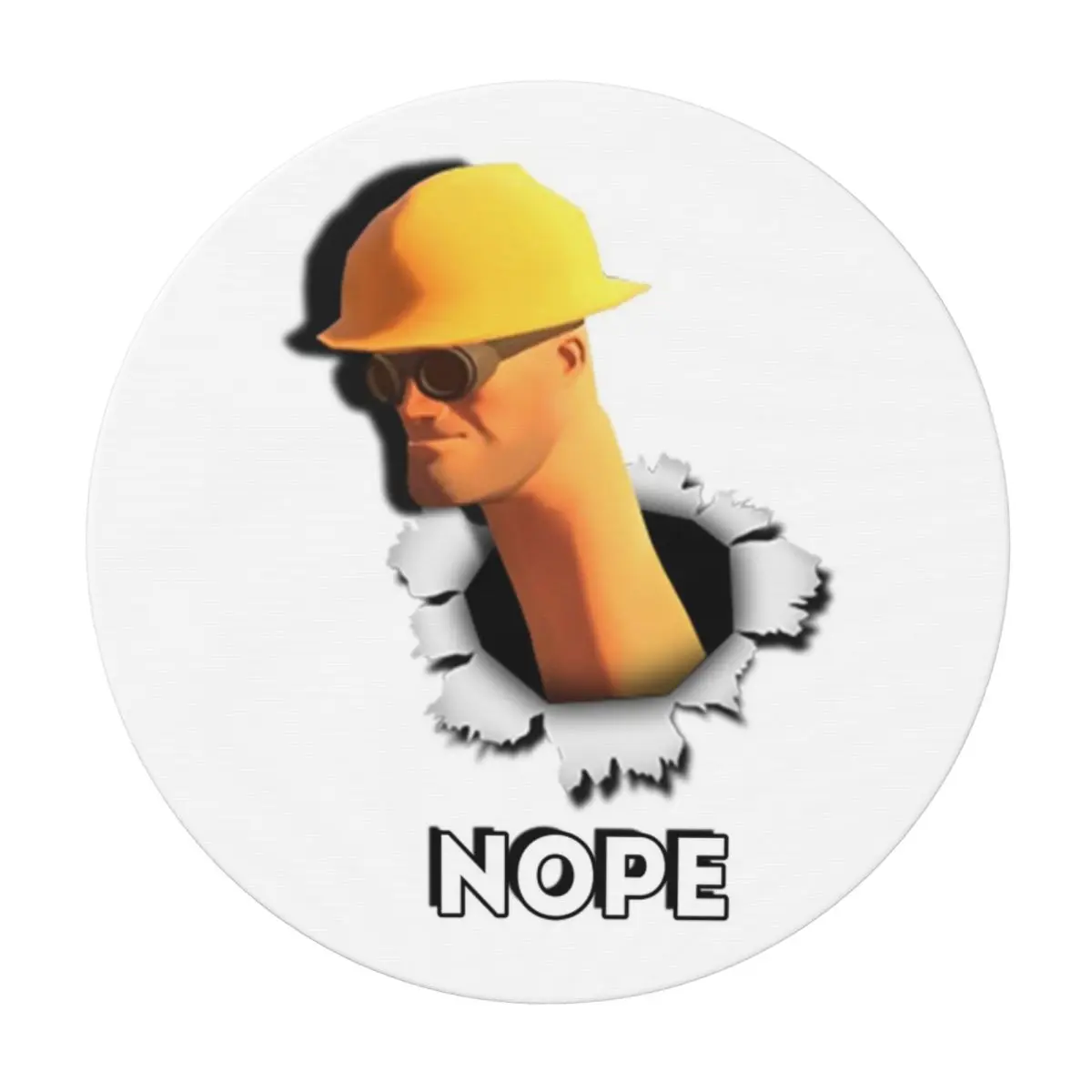 Team Fortress 2 Nope Engineer TF2 Waterproof Round Tablecloth Oilproof Table Cloth for Kitchen Events Dining Table Cover