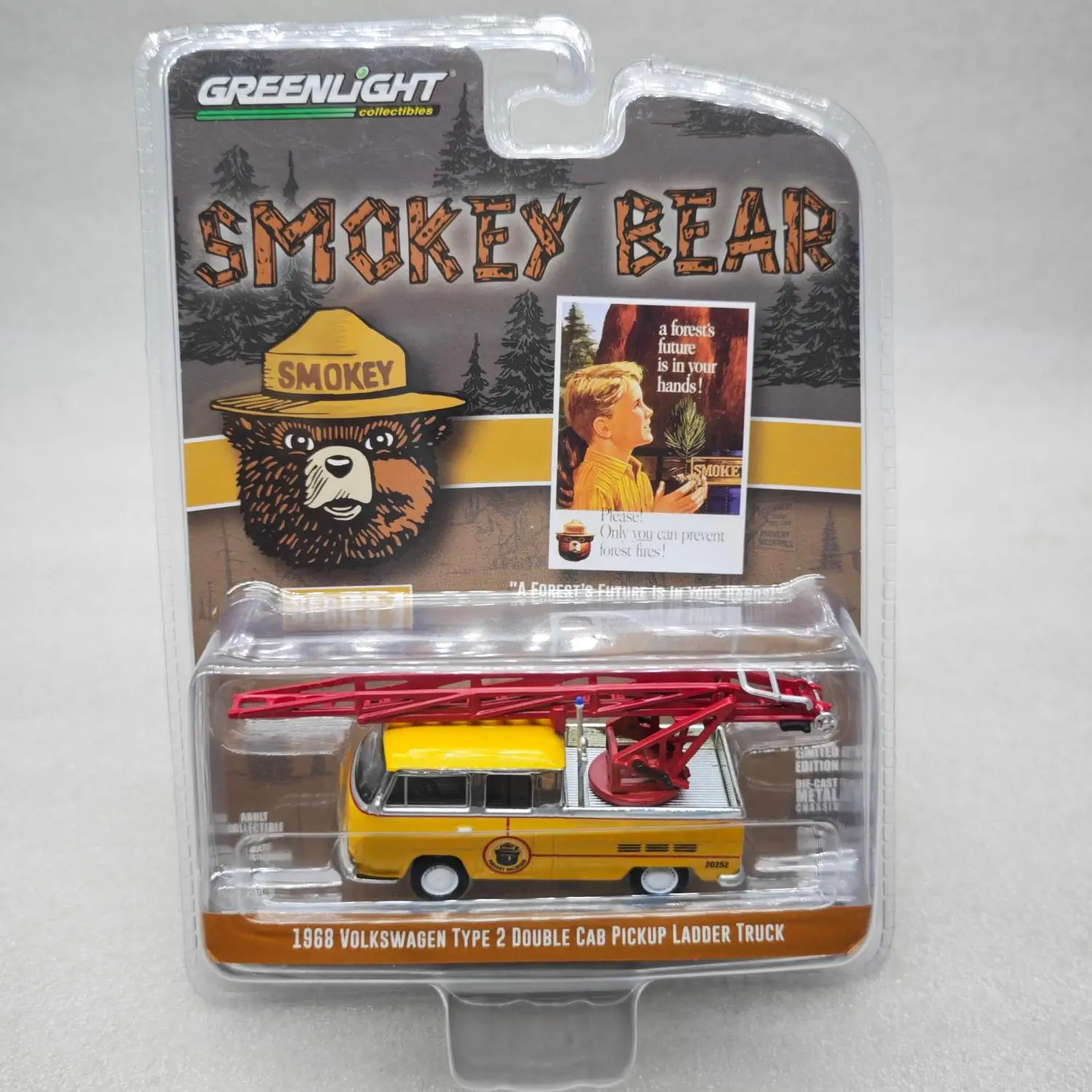 

1:64 1968 TYPE 2 Double cab pickup cloud ladder truck Diecast Car Metal Alloy Model Car decoration display collection gifts