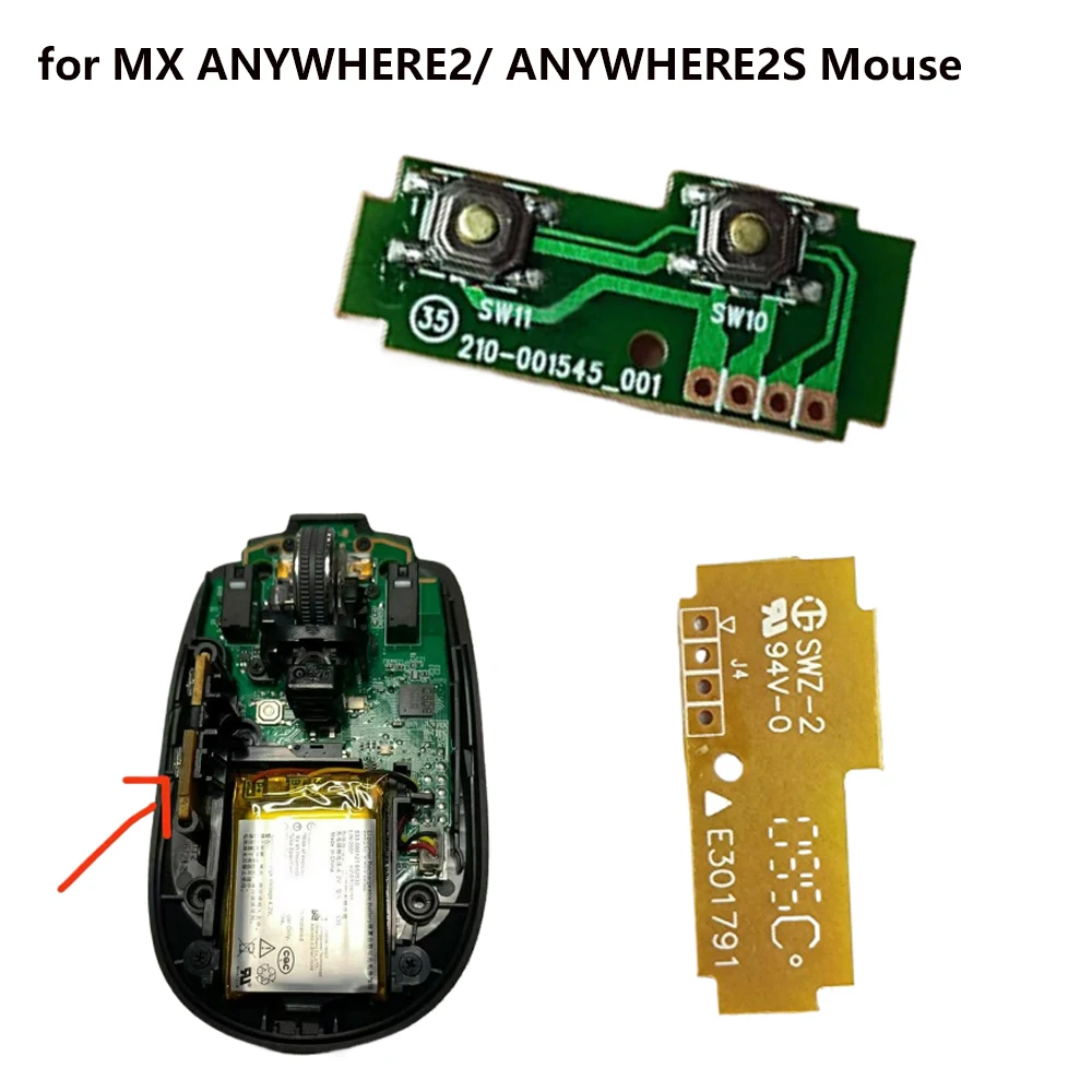 

1 PCS Mouse Micro Switch Mouse Side Button Board for MX ANYWHERE2 ANYWHERE2S Mouse Side Buttons Circuit Board Motherboard
