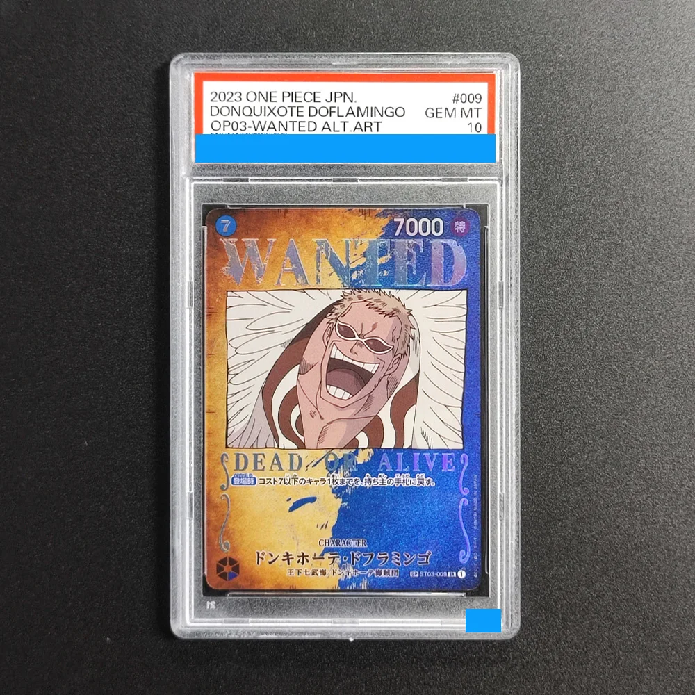 

Proxy ONE PIECE OP03-009 PILLARS OF STRENGTH #009 DONQUIXOTE DOFLAMINGO WANTED Authentication Grading 10 Collection Game Card