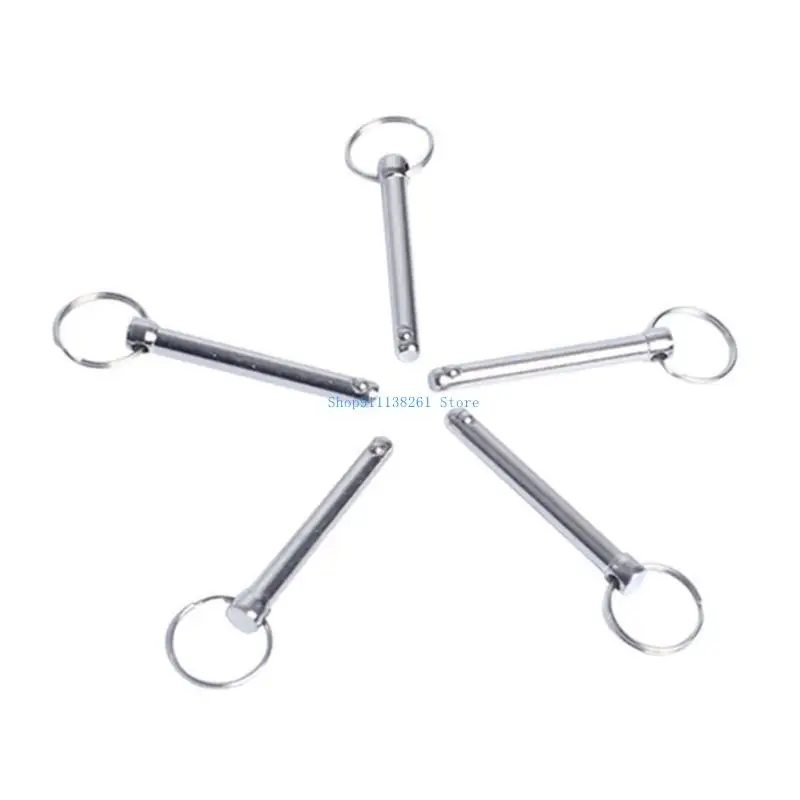 

H05E 10Pcs 8x60mm Carbon Steel Safety Pin Quick Releases Locking Pin with BallHead