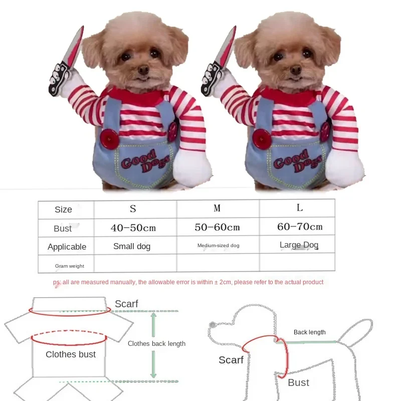 Disney Stitch Pet Dog Clothes Anime Cute Winter Plus Velvet Halloween Small and Medium-sized Dogs and Cats Warm Jacket Chihuahua