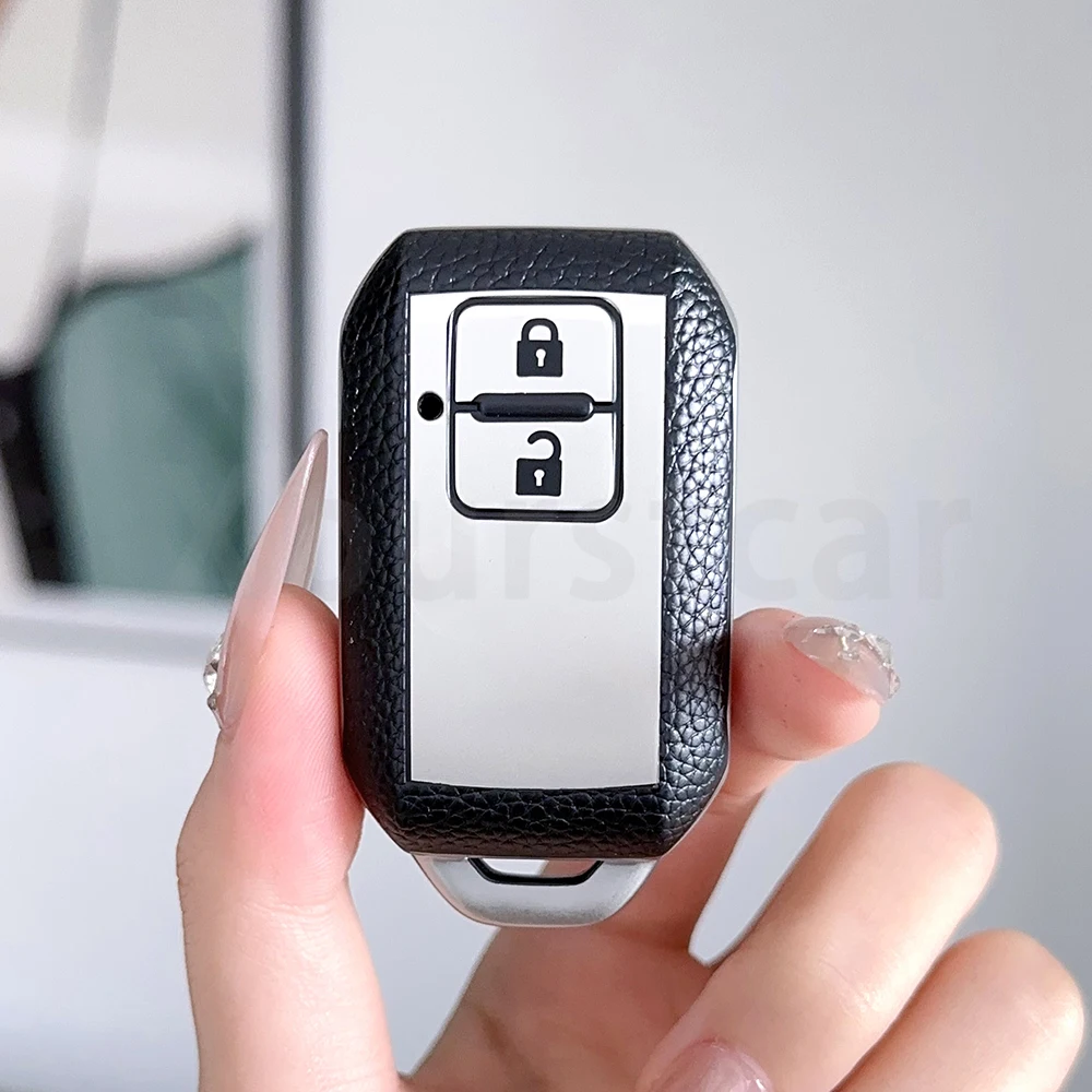 Leather TPU Keyring Keyless Holder Car Key Fob Cover for Suzuki Ertiga Swift Wagon R Remote Control Case Keychain Car Key Cover - view 5