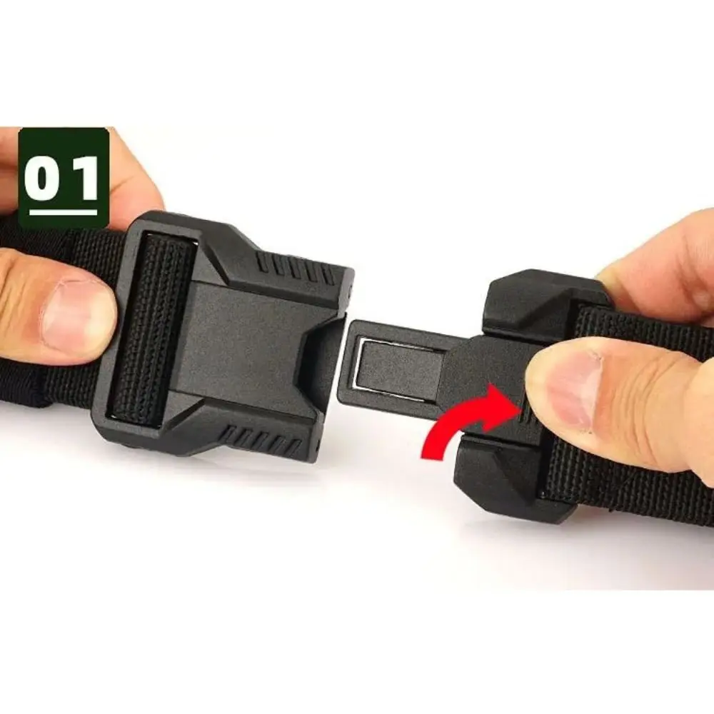 عارضة سبيكة مشبك الرجال حزام نايلون قابل للتعديل مطاطا سير من القنب الكورية نمط بسيط أحزمة وسط الذكور