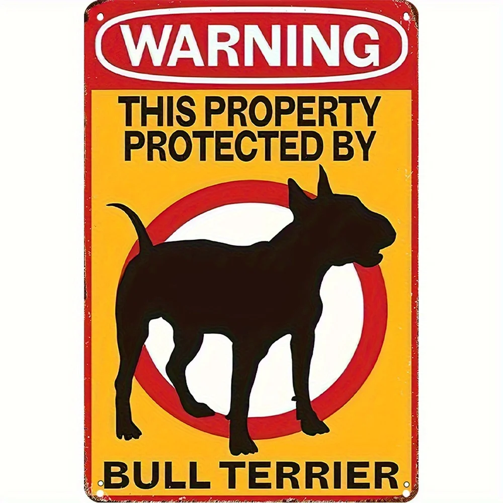 1 Fun Bull Terrier Metal Sign - 