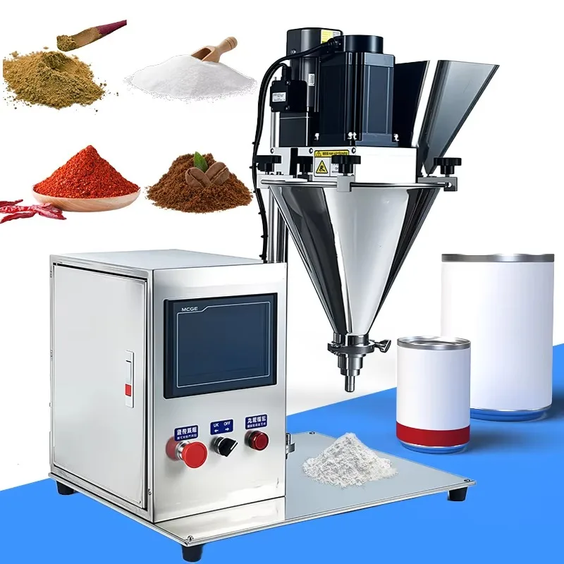 

High Precision 0.1g 0.5g 1g 5g 10g 50g Desktop Dry Seasoning Protein Flour Spices Milk Powder Auger Screw Dosing Filling Machine