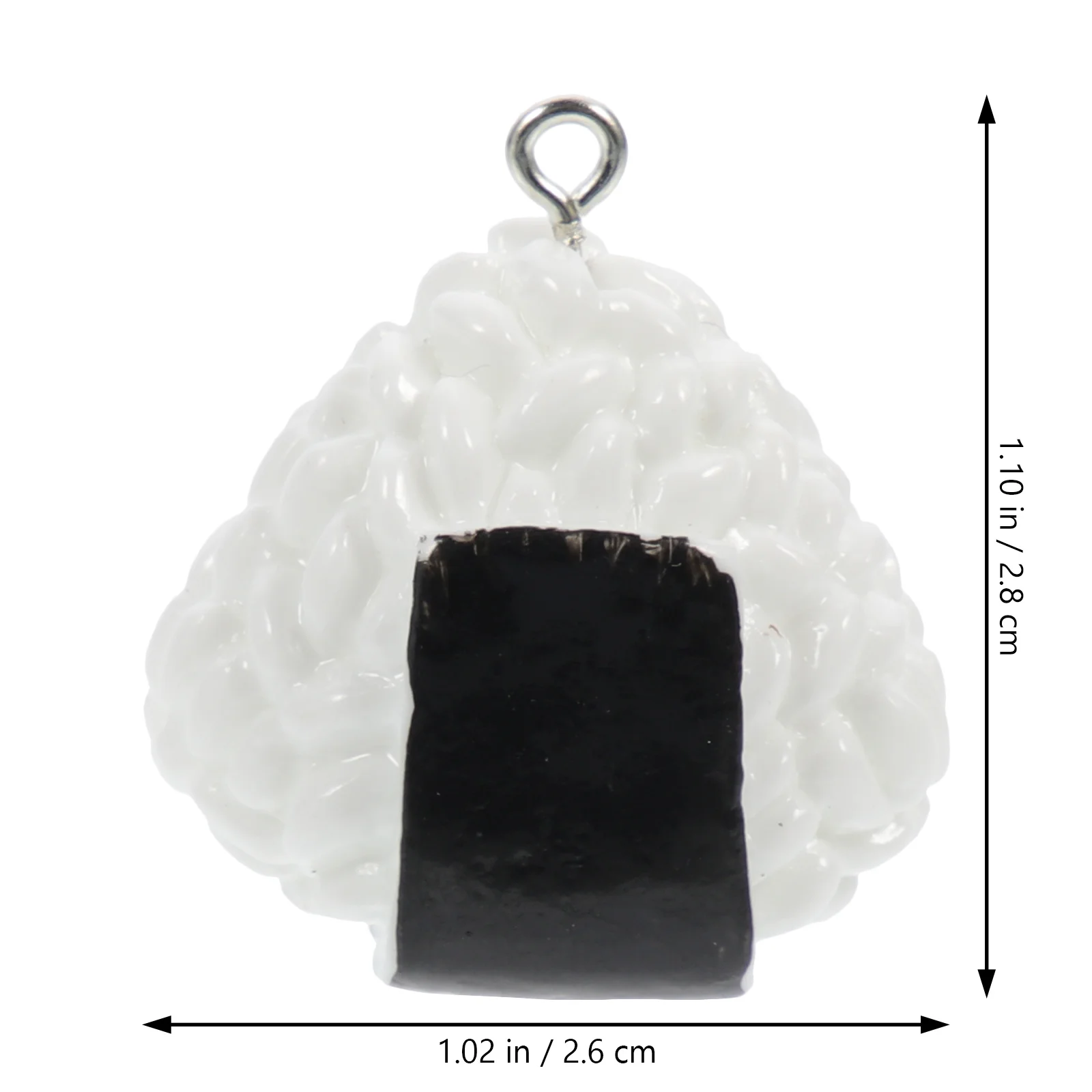 

10Pcs Resin Rice Balls Fake Food Charms Durable DIY Crafts Pendant Key Chain Bag Hanging Decorative Jewelry Charms