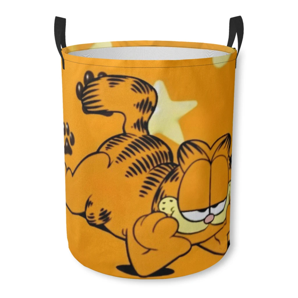 

Household Fabric Dirty Cloth Basket Storage BucketCute Anime G-Garfields Home Folding Toy Storage Basket Laundry Basket