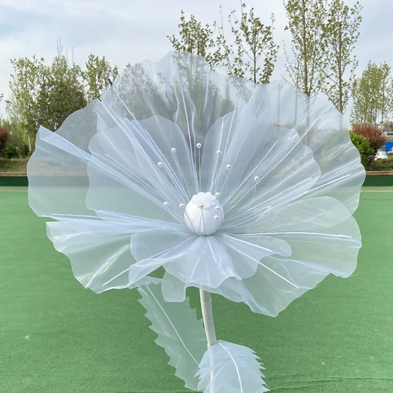 60CM Silk Screen Flower Artificial Poppy Display Window Large Flower Outdoor Wedding Decoration Shooting Prop Large Flower Head