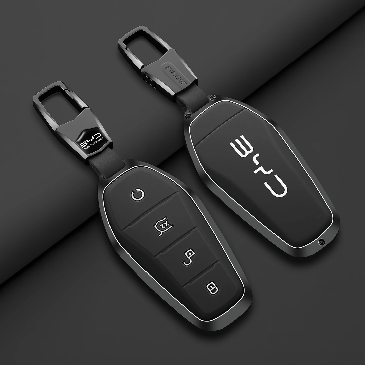 Car Key Case For BYD Han Qin Plus DM-i Song Pro Song L Tang Yuan Destroyer 05 Seagull Dolphin Seal 06 Zinc Alloy Accessories