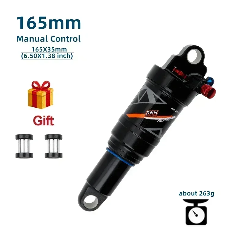 DNM AO-38RC pneumatische schokdemper handmatige en draadbediening afsluitbare rebound fiets achterschokdemper voor alle soorten wegen
