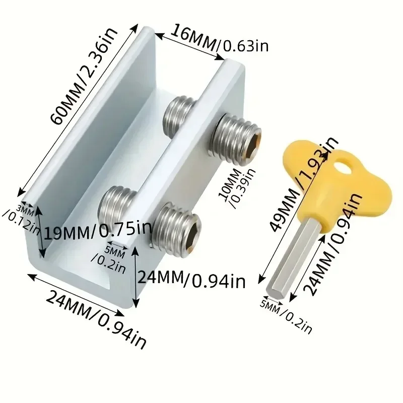 Sliding Sash Stopper Window Limiter Cabinet Lock Door Security Lock Kid Pet Safety Door Non Punch Window Lock Hardware Tool