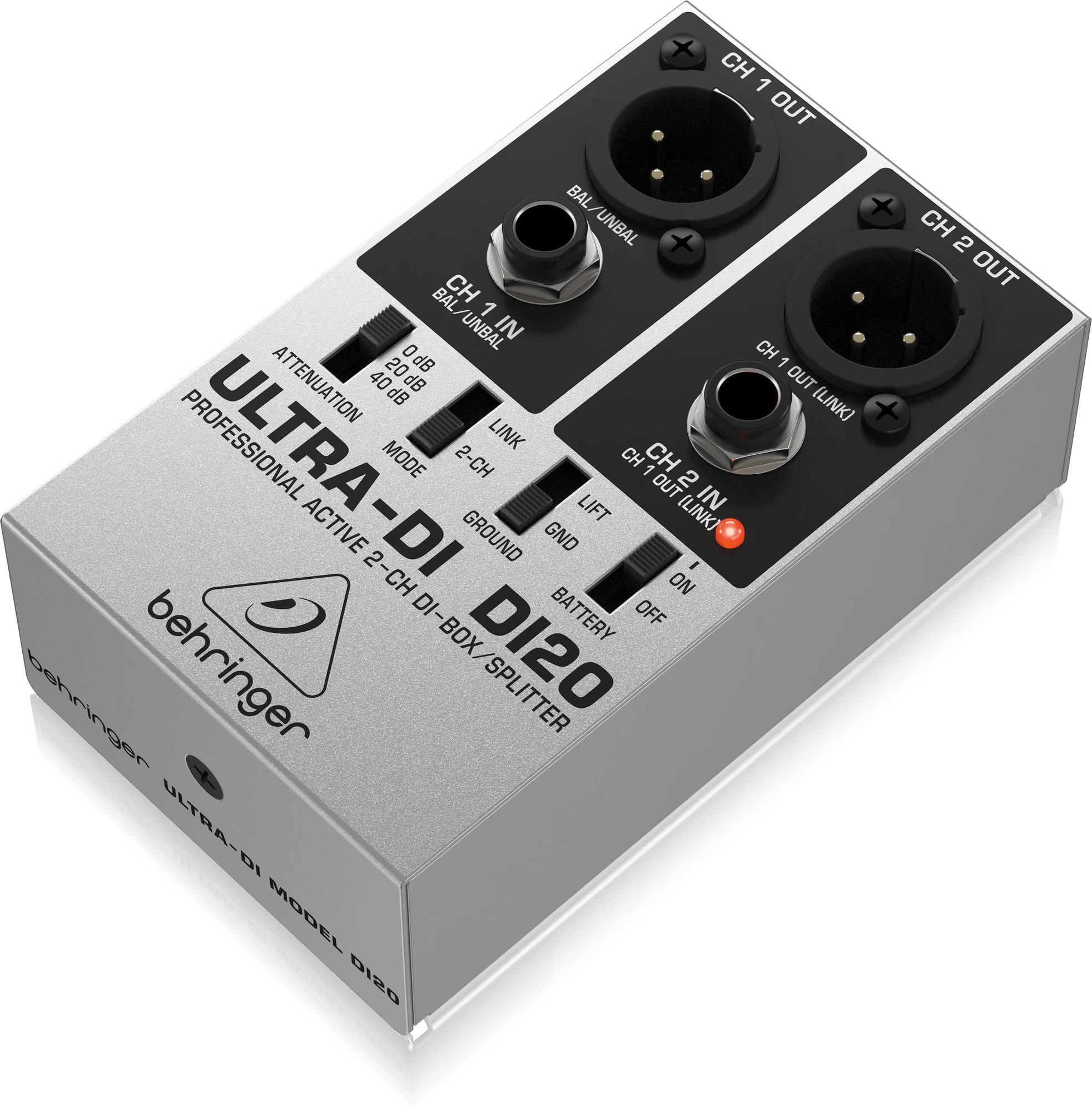 Behringer Ultra-DI DI20 Professional Active 2 Channel DI-Box/Splitter for stage and studio applications