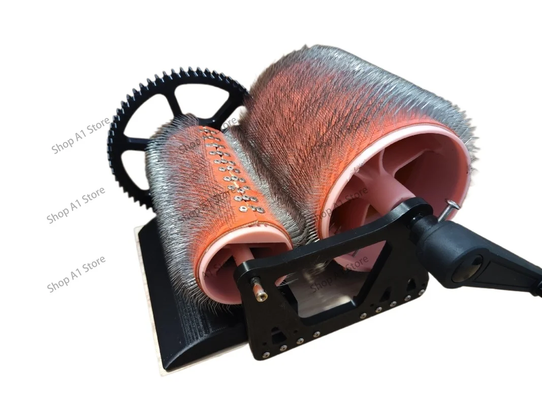 DIY Hand-Cranked Wool Combing Machine, Wool Felt-Making Tool, Hand-Combing Wool, Spinning Yarn Fast Colour Mixing