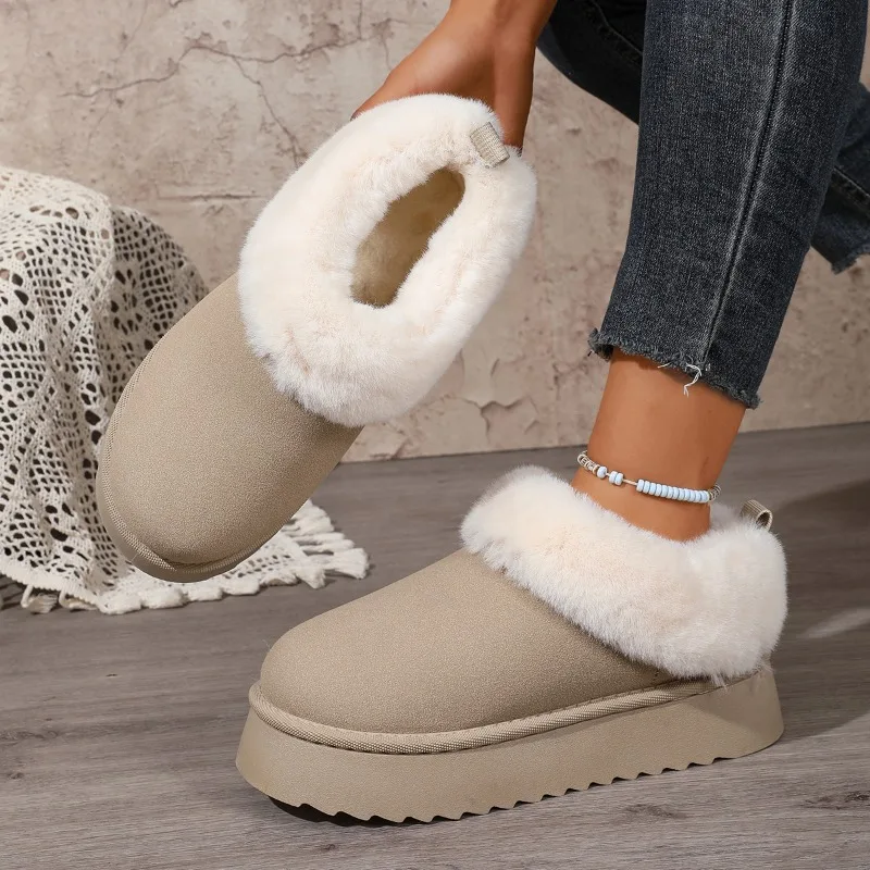 Women's new winter style versatile snow boots, fashionable and comfortable, with thick padding and large size cotton shoes 2026 view 5