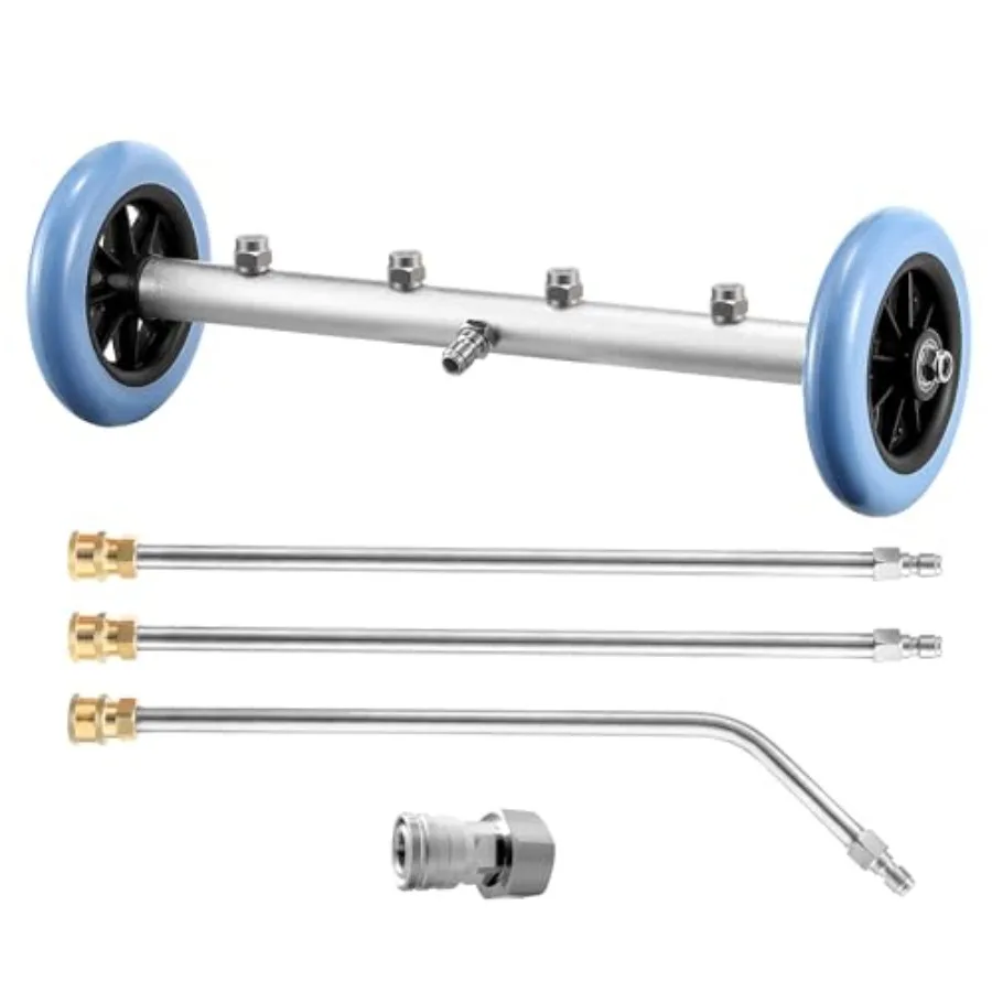 

16 Inch Undercarriage Car Washer, Prure Washer Under Car Cleaner with 3 Pcs Extension Wand, 4000 PSI