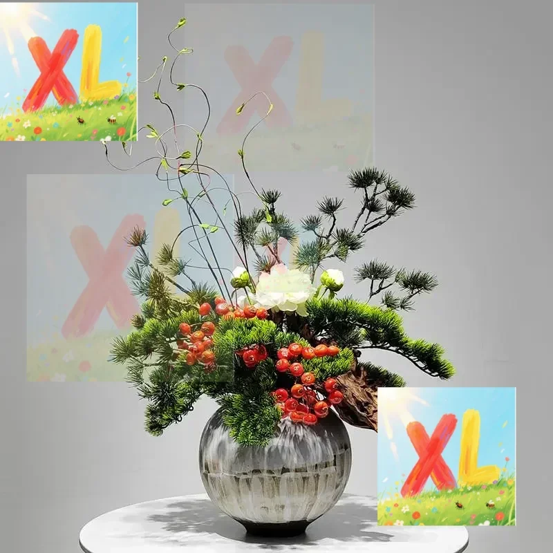 

Simulation flower art company front desk shop hotel lobby lobby reception entrance club high-end decoration ornament