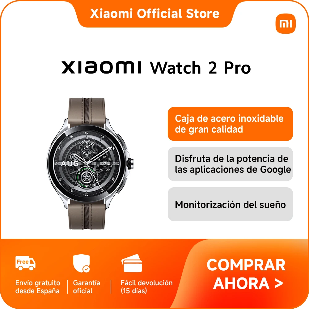 Oficial | Xiaomi Watch 2 Pro, Con la tecnología de la plataforma Snapdragon® W5+ Gen 1, Seguimiento avanzado de tu salud y entrenamiento, GNSS de doble banda compatible con 5 sistemas, AMOLED de 1,43", Dos colores elegantes
