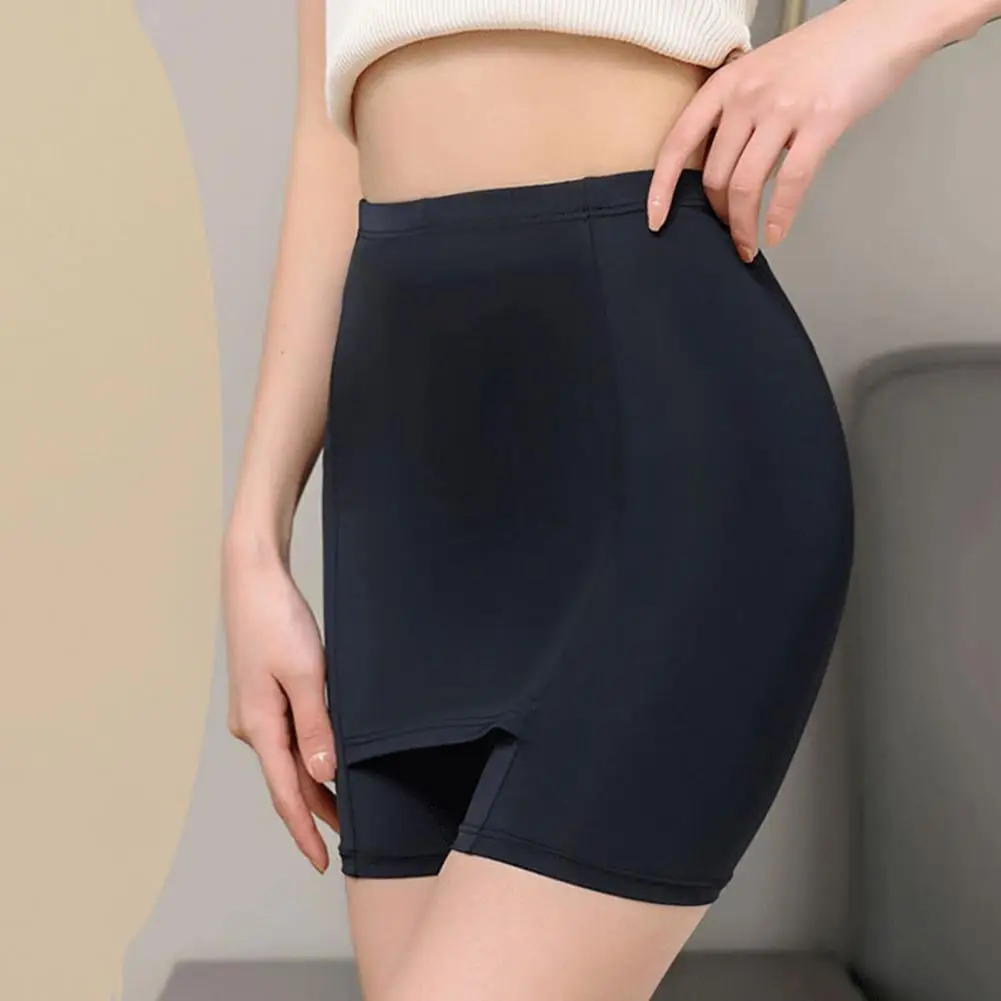 Double-Layer Safety Shorts with Crotch Cover Ladies Pants Underwear Seamless Under Skirt Shorts Women Leggings Safety Shorts