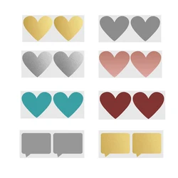 100pcs Heart Shaped Rose Gold Scratch Off Stickers Silver Labels Sticker For Party Activity Game Favors Stationery  Sticker