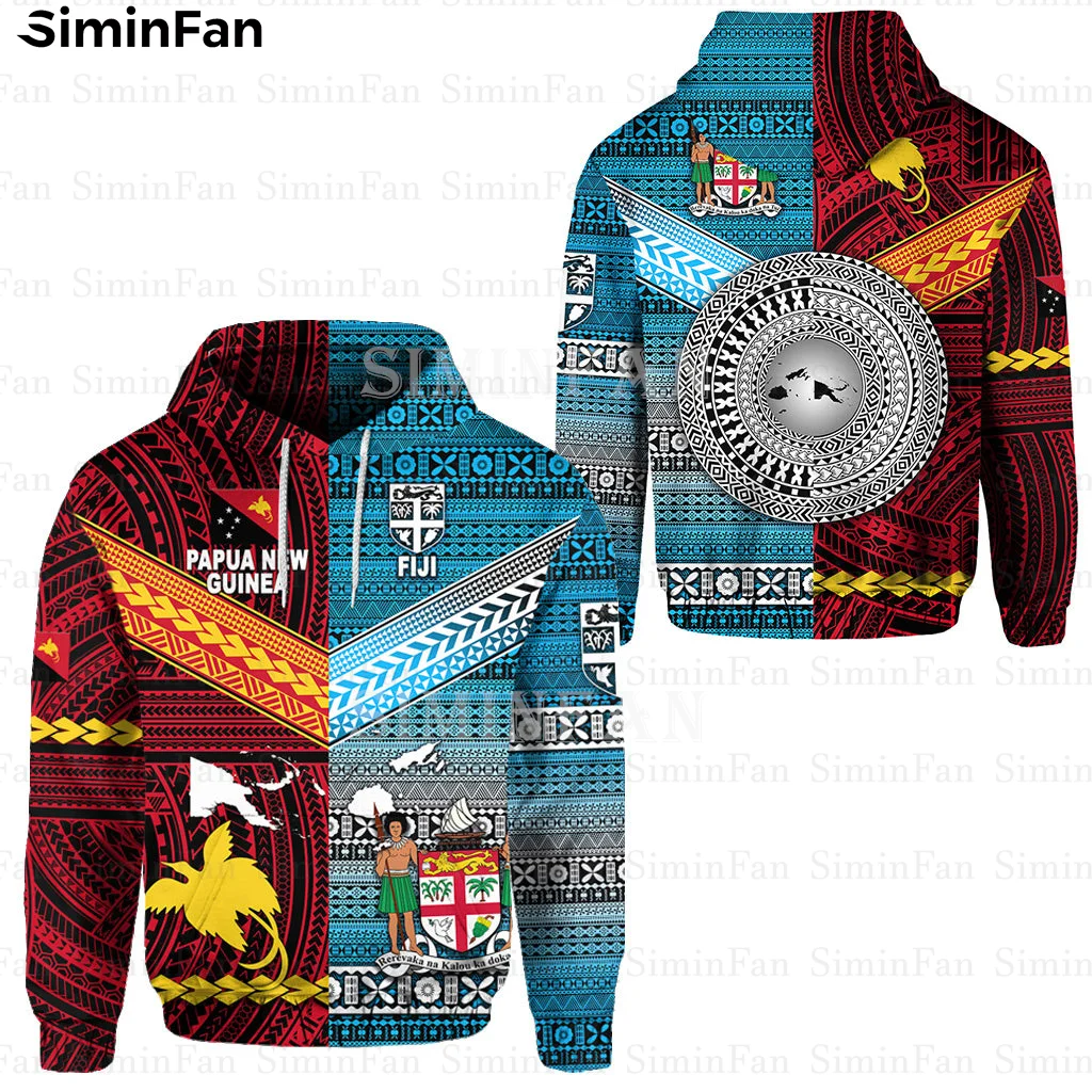 

Papua New Guinea Polynesian Fiji Tapa 3D Printed Men Hoodie Zipper Jacket Male Hooded Pullover Casual Sweatshirt Female Coat 1