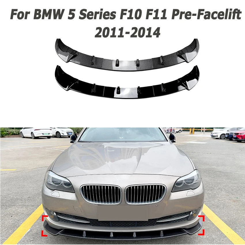 Car Front Bumper Lip for BMW 5 Series F10 F11 2011-2017 Facelift/Pre-Facelift Diffuser Splitter Tuning Exterior Car Accessories