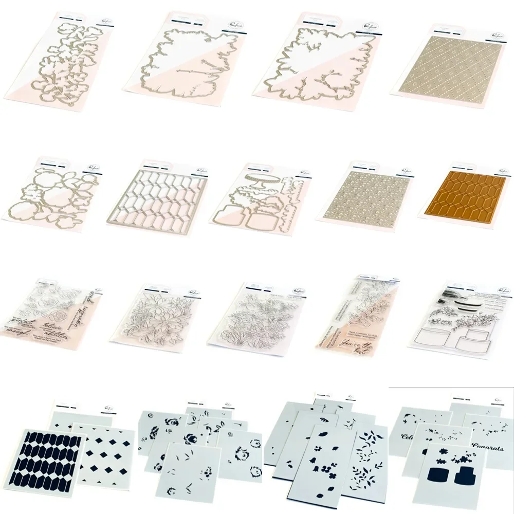 Шестигранная плитка, вырубные штампы и штампы, Декор, трафарет, тиснение, шаблон, сделай сам, поздравительная открытка, ручная работа