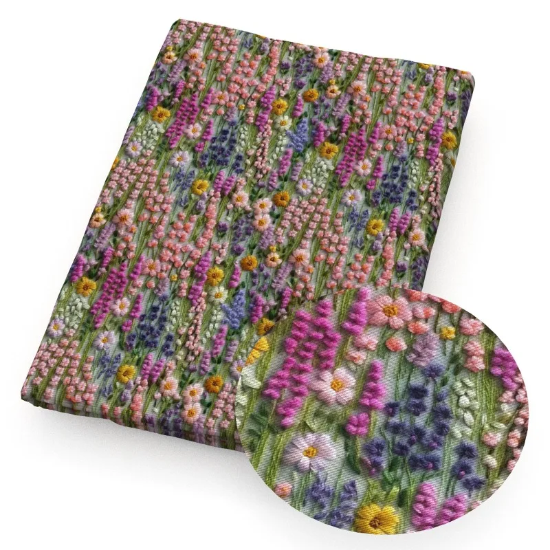 3D Visual Plane Lightweight Printed Fabric for Pure Cotton DIY Patchwork Clothing By The Meter Sewing Material Cloth Wholesale