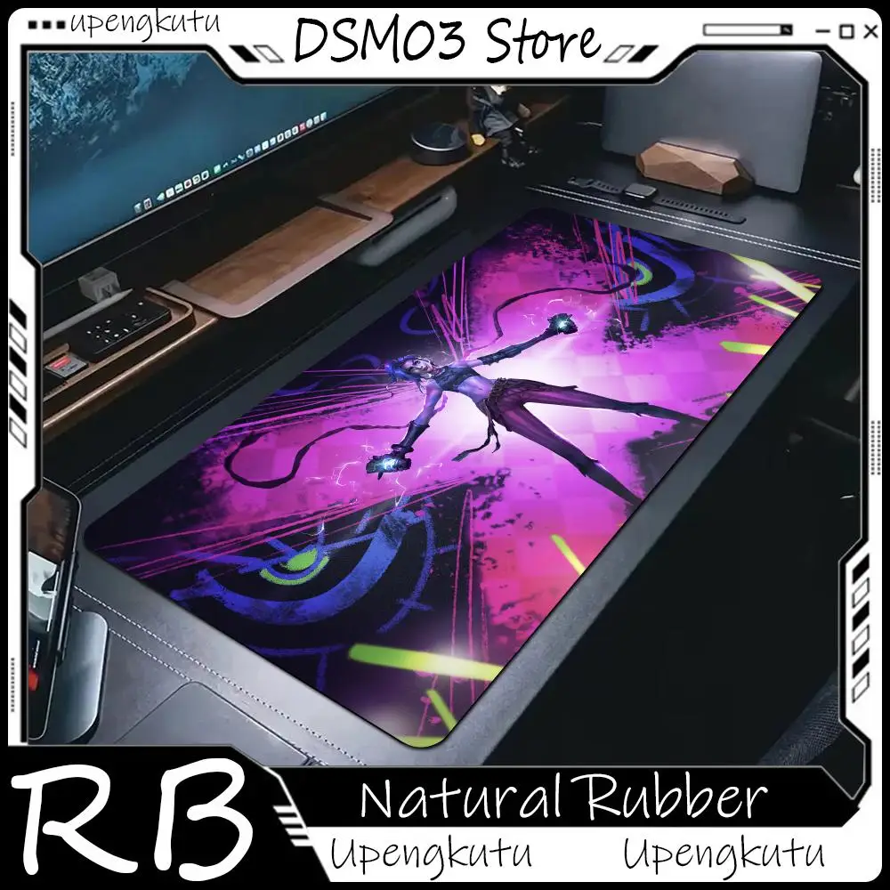 

Anime Mouse Pad Jinx Pc Accessories Desk Protector Keyboard Mat Non-Slip Deskmat Gamer Kawaii Cute Mouse Pads Gaming Mousepad