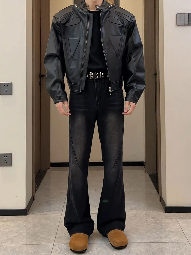 

Мужские джинсы Bla ey из денима, весна-осень-зима, приталенный крой, стильные, с высокой талией, прямые, свободные, в американском ретро-стиле