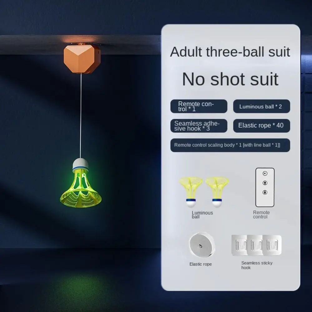 

1 Set Accompanying Practice Electric Badminton Trainer Rebound Stretch Self Training Badminton Batting Spin