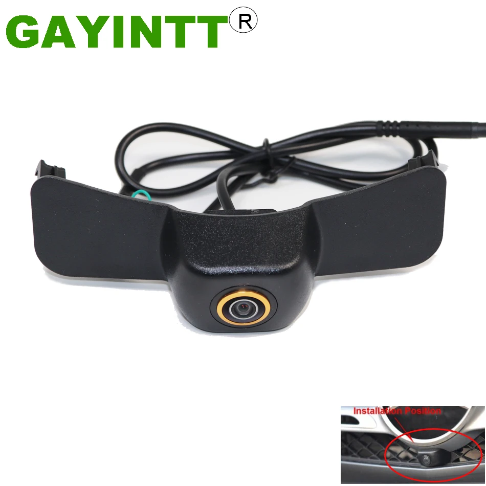 

GAYINTT 170° 720P Night Vision Car Front View Camera For Mercedes Benz B-Class B class Logo Mark Fisheye Lens HD Camera