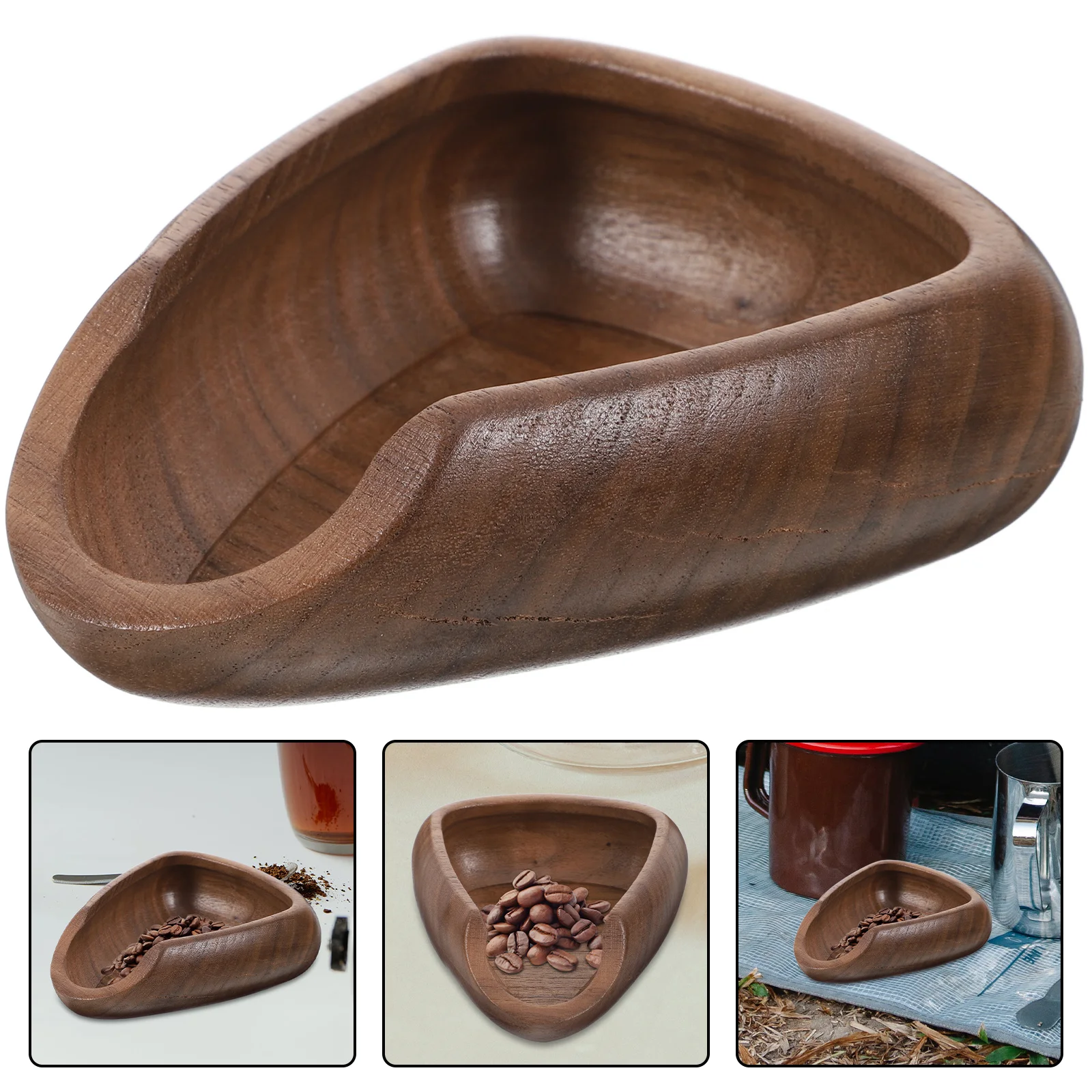

Coffee Dosing Tray Wood Serving Platter For Espresso Single Dose Measuring Scoop Coffee Bean Bowl Unfinished Natural