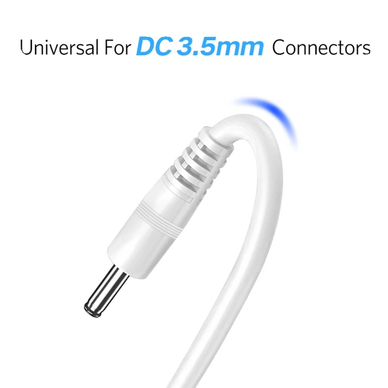 Conector reto para adaptador conector alimentação 3,5 35 mm plugue barril para alimentação USB para