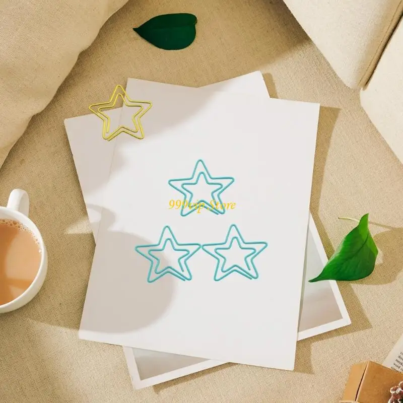 C90C 10 PCS Forme d'étoile Paper Clips Planner Clips Small Bookmarks Supplies Office