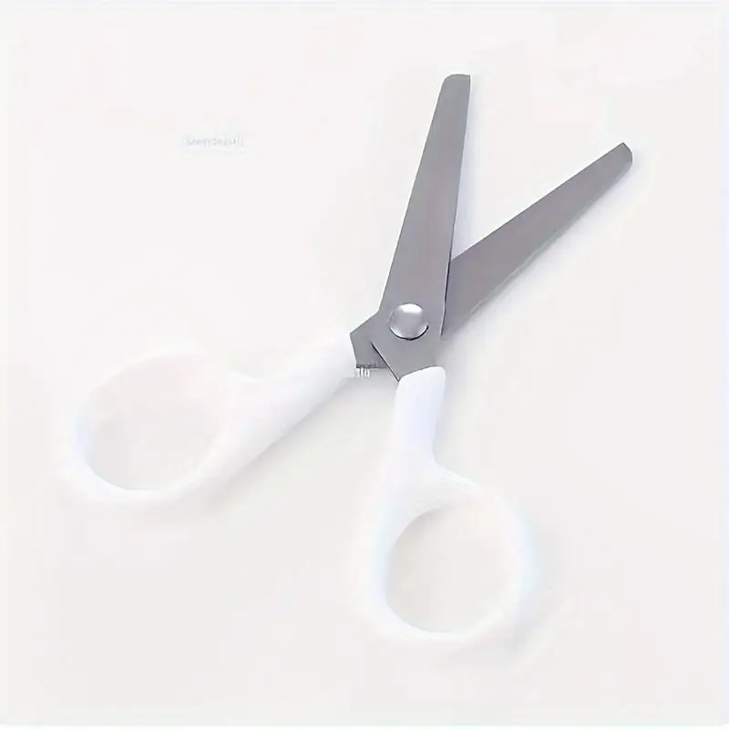 Mini White Scissors, Portable Stainless Steel Blade Paper Cutter, Handmade Stationery, Gift For Office School