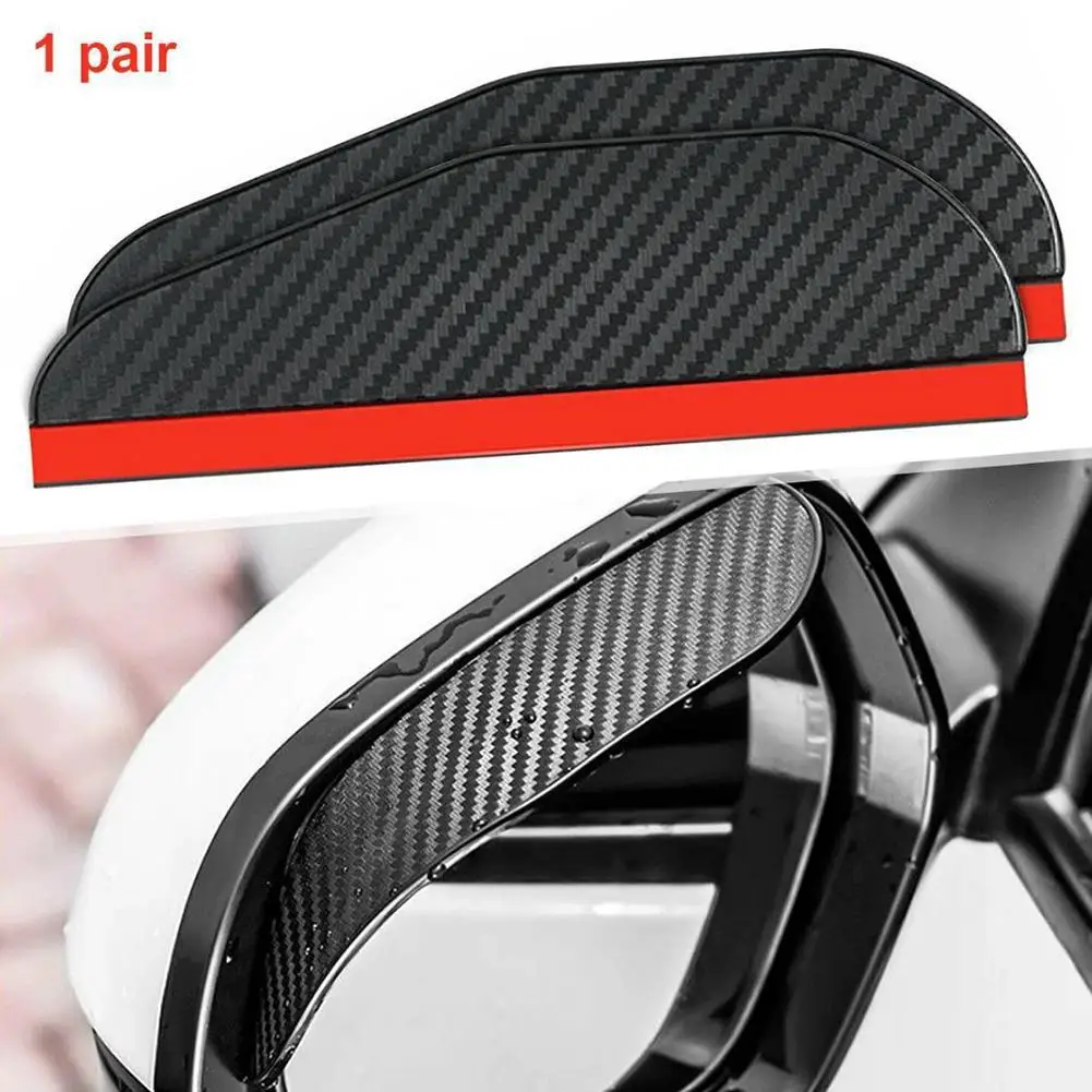 2PCS Car Rearview Mirror Rain Eyebrow Guard Universal Weatherproof Reverse Mirror Rain Cover Anti Reflection Widened Baffle