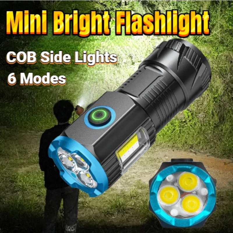 

FLSTAR FIRE Powerful Mini Flashlight USB Fast Charging Magnetic Attraction Aluminum Alloy Outdoor Portable Torch COB Side Lights