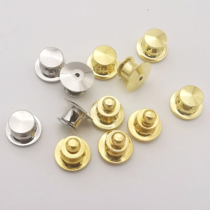 10-50pcs/lot Metal Deluxe Butterfly buckle Lock Pin Caps Clasp Safety Hold Pin for Jewelry Making DIY Brooches Findings Supplies