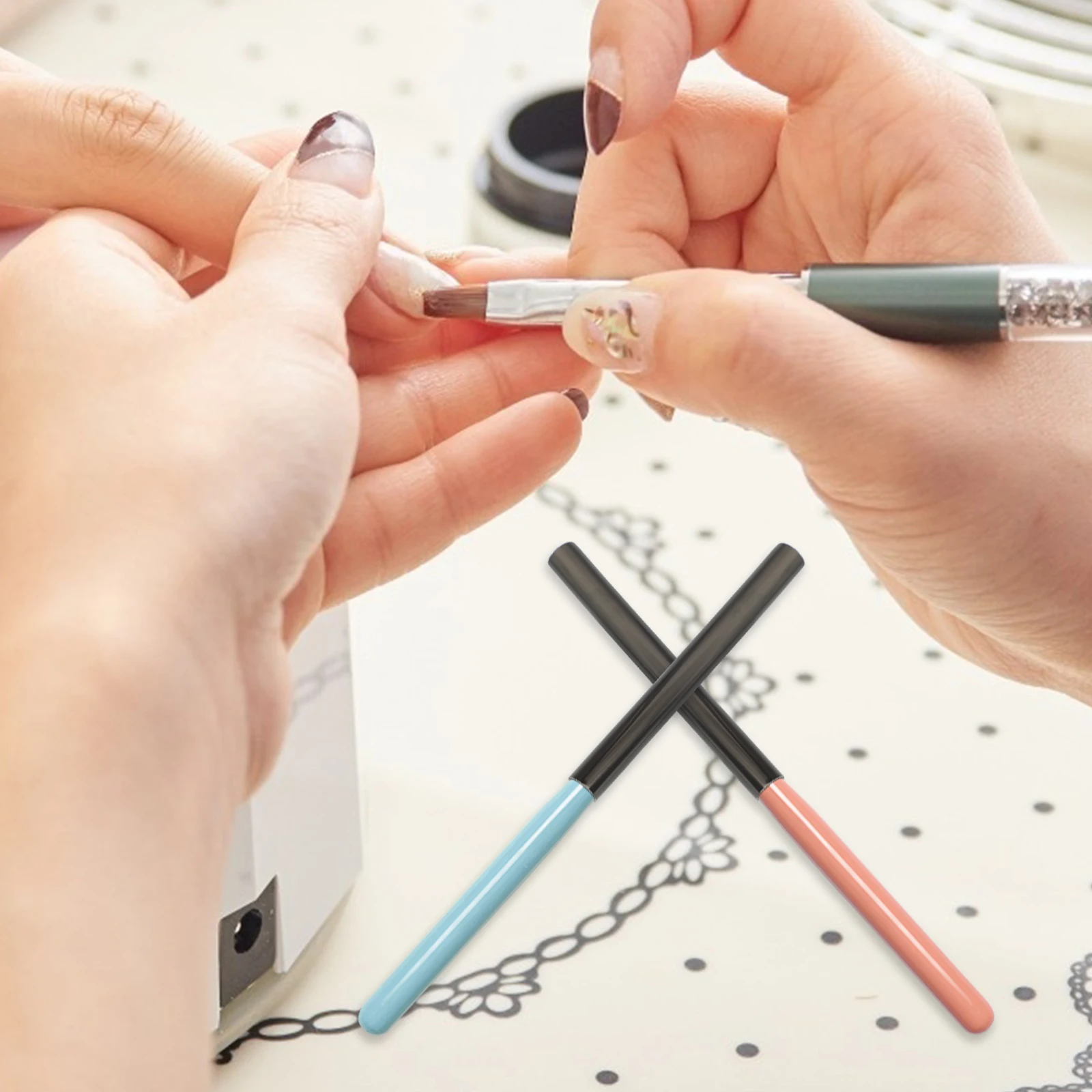 

5pcs Metal Manicure Pen Caps Zinc Alloy Sealed Opaque Brush Protectors Lightproof Nail Art Pen Covers Salon Supply Nail Brush