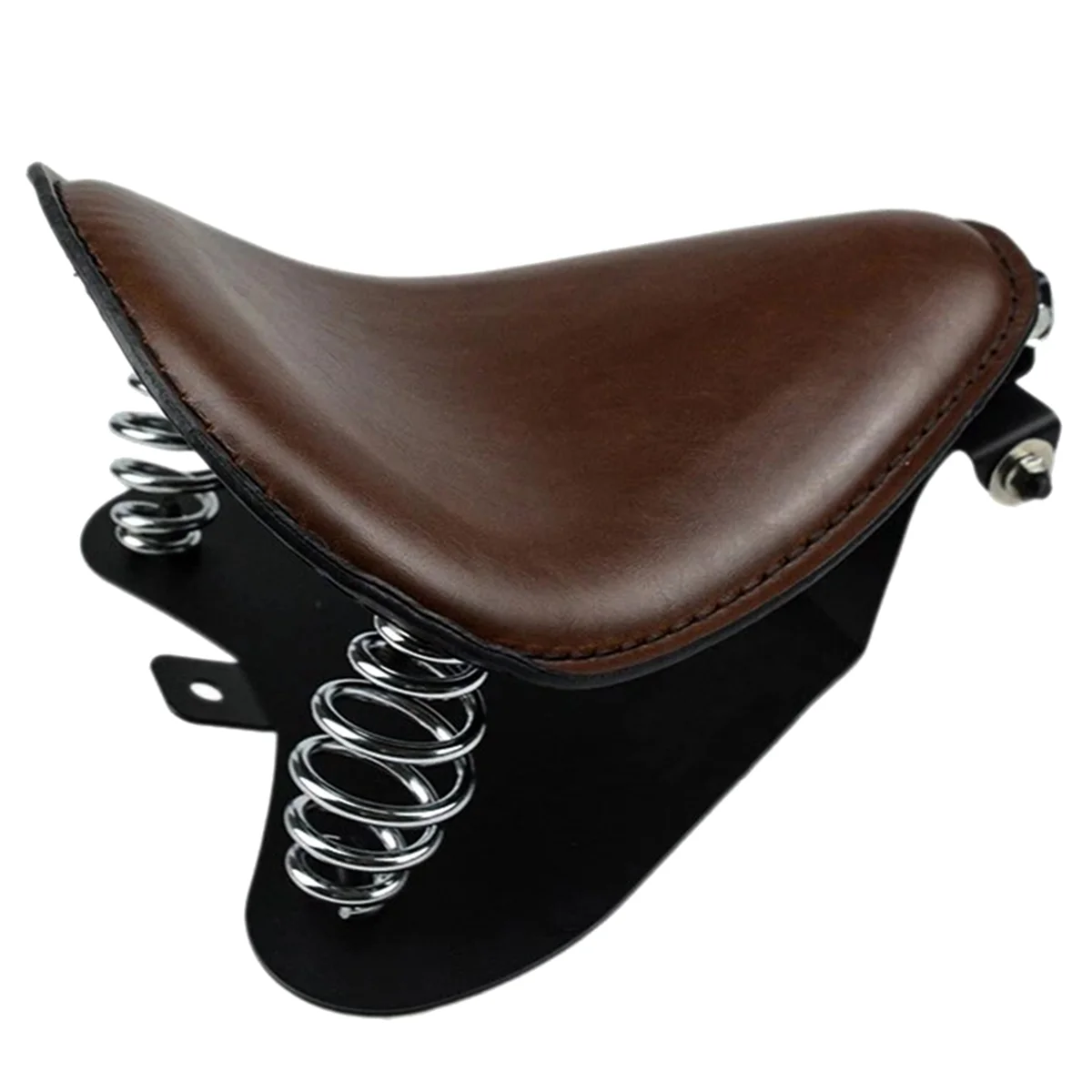 YY-184 Motorcycle Modification Accessories Retro Modified Cushion Seat Bag Retro Spring Leather Seat Cushion Brown